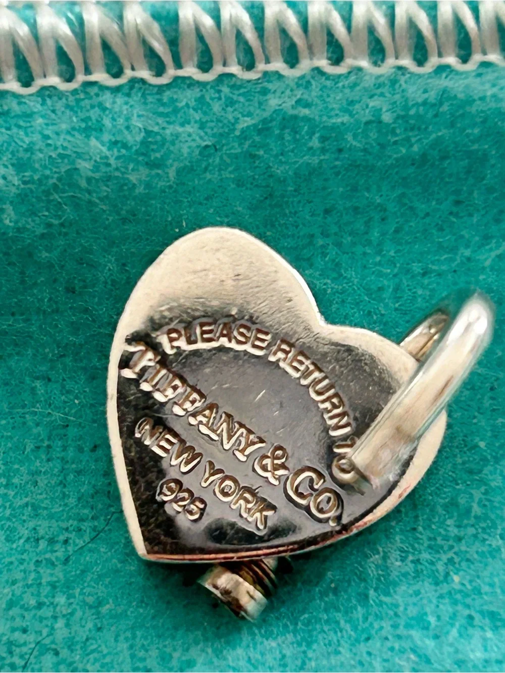 Tiffany & Co. Return to Tiffany Heart Lock Charm .925 Sterling Silver - Picture 11 of 11